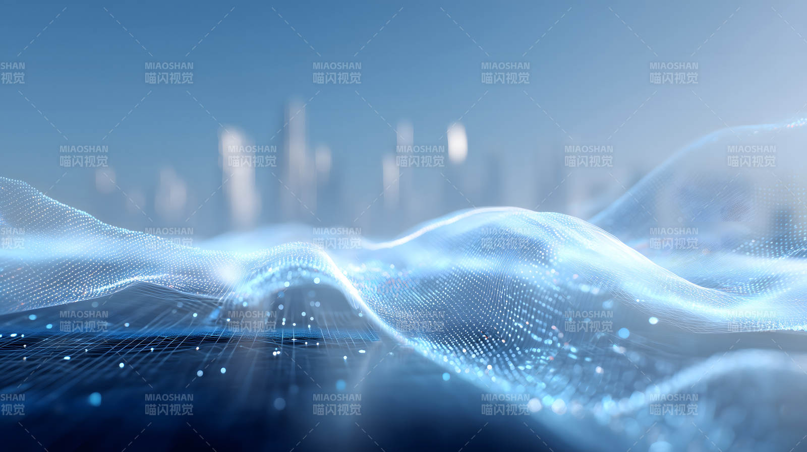 科技感十足的未來數(shù)據(jù)世界-圖片