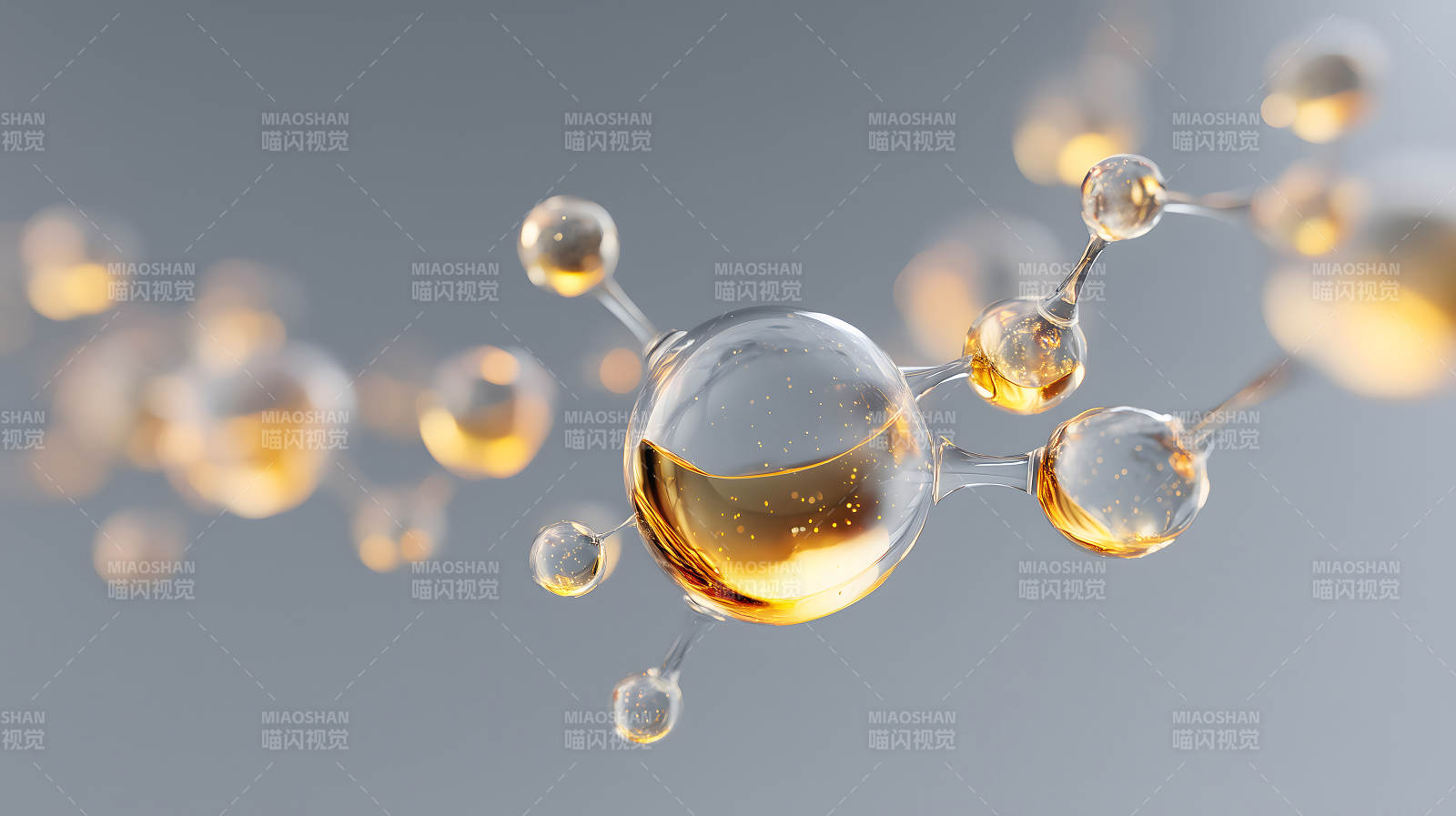 分子結構圖液體狀物質-圖片