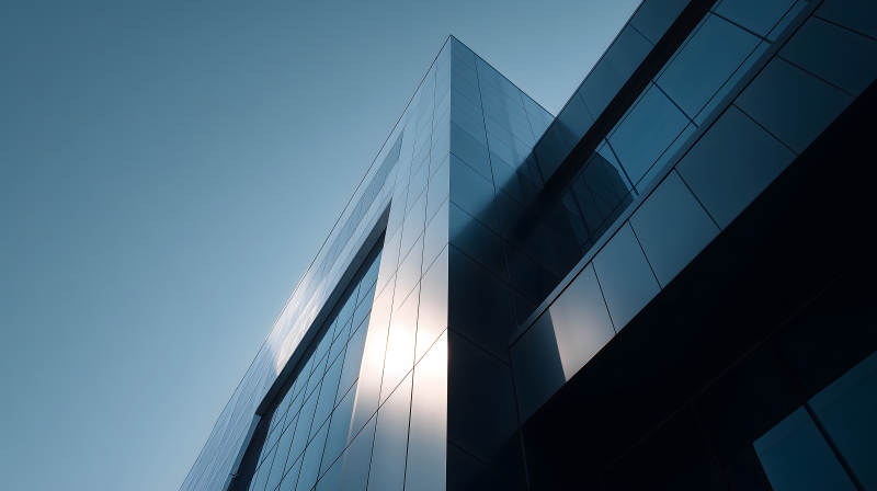 建筑藍調(diào)反射天空視角獨特-圖片