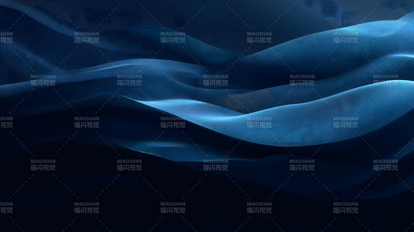 蓝色波浪抽象背景-图片