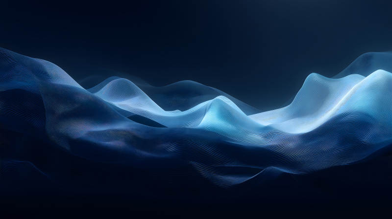 抽象蓝色山脉图案具有层次感-图片