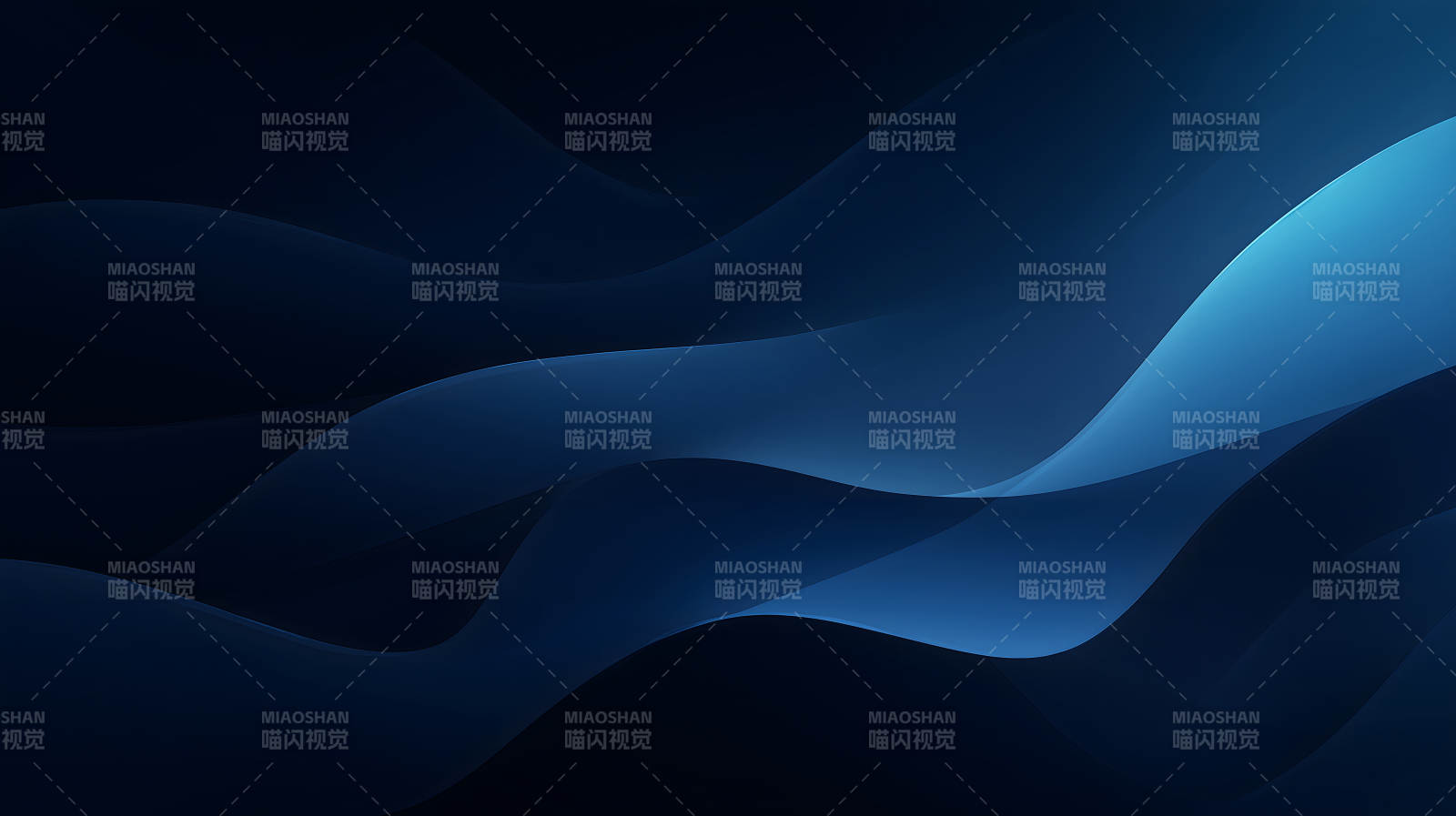 蓝色光影流动抽象背景设计-图片