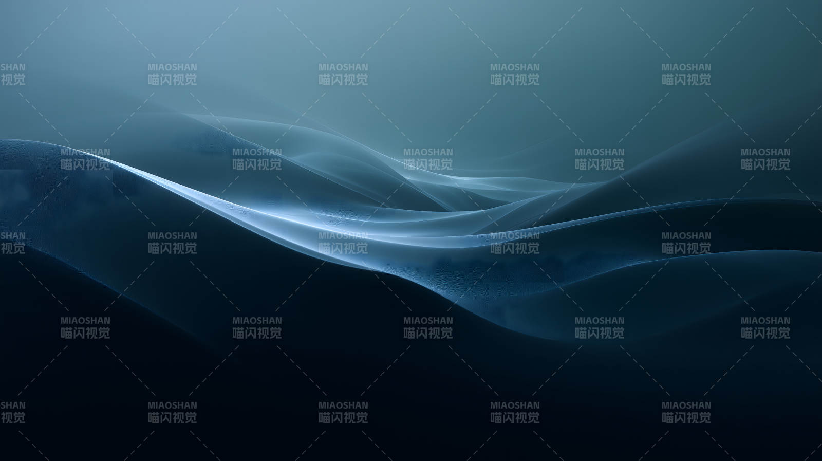 抽象的蓝调波纹-图片