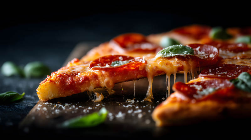 披薩特寫香氣四溢-圖片