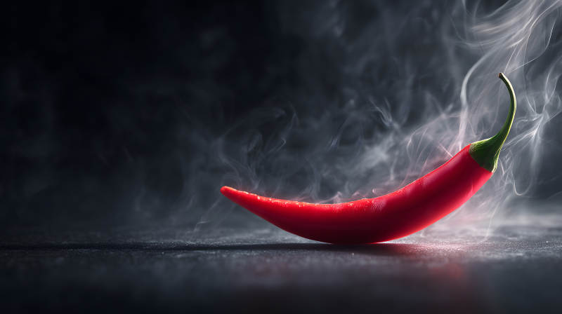 辣椒冒煙視覺效果-圖片