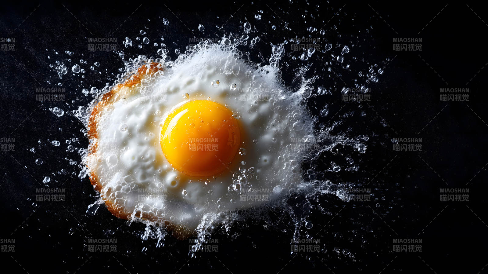 雞蛋入鍋瞬間動態畫面圖片