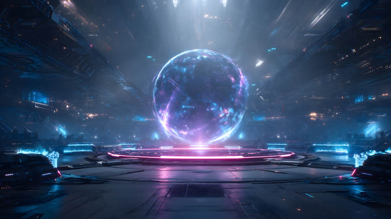 星际空间站中的能量球体-图片