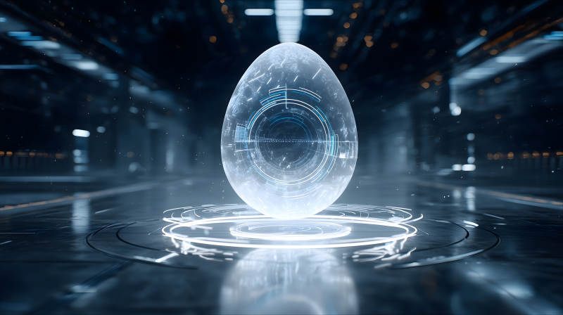 未來(lái)科技感十足的蛋形裝置-圖片