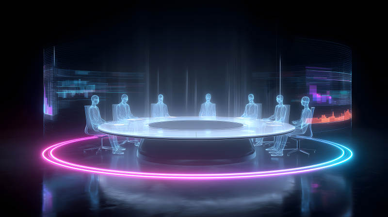 未來(lái)會(huì)議室科技感十足-圖片