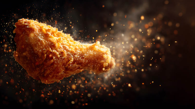 炸雞特寫美食誘人-圖片