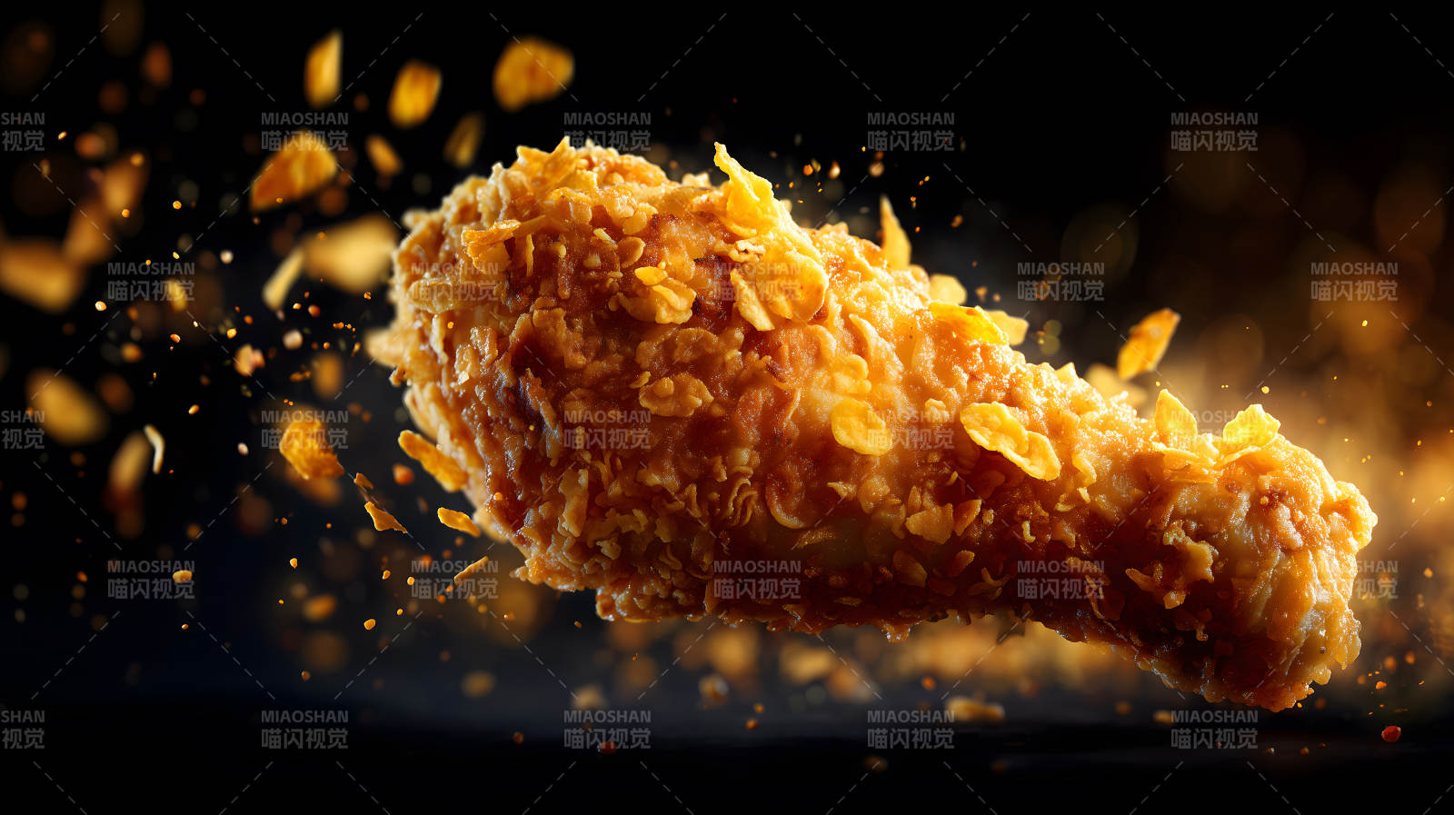 炸雞腿特寫炸雞外皮酥脆可口圖片