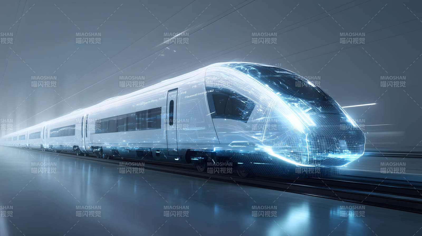 未來高速列車科幻畫面-圖片