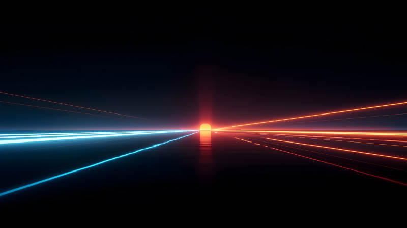 光線隧道霓虹光影抽象視覺-圖片