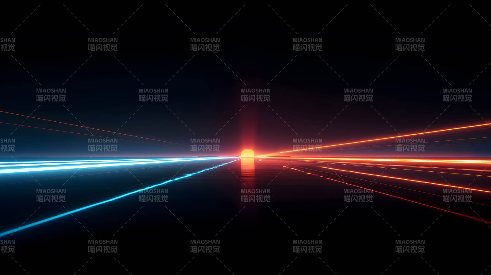 光线隧道霓虹光影抽象视觉-图片