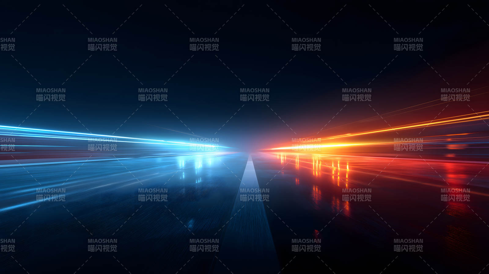 公路光軌夜景展現速度感圖片