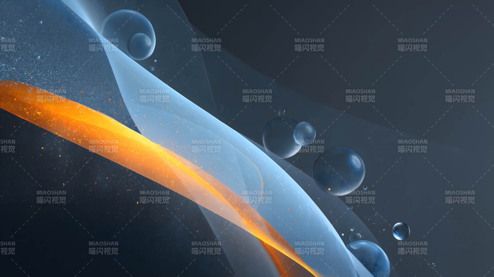 抽象光影氣泡構圖充滿藝術感圖片