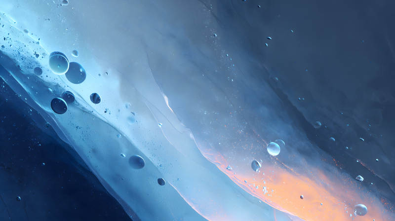 抽象蓝调水滴艺术-图片