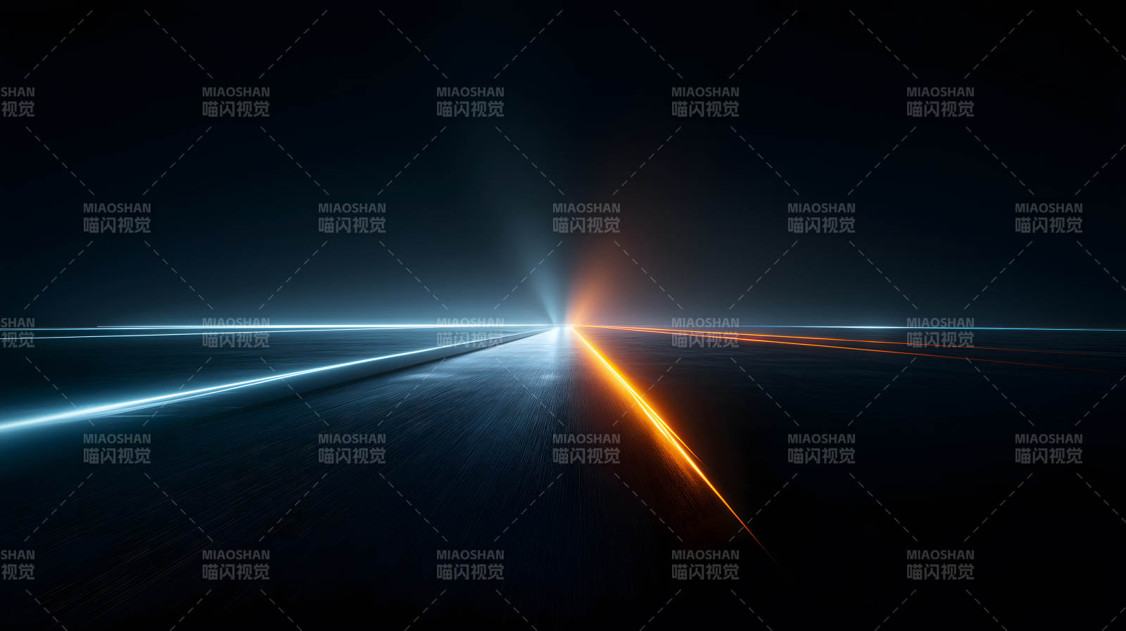 賽博朋克風格的抽象光線構成場景圖片