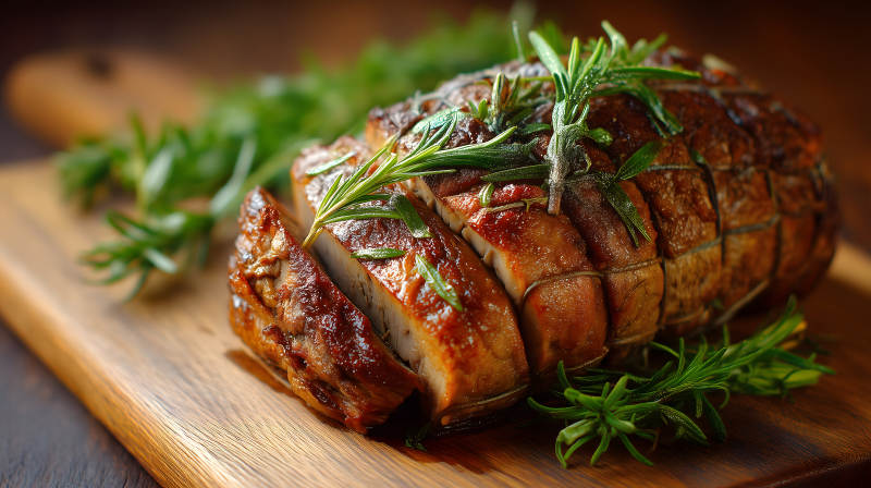 烤肉配迷迭香-图片