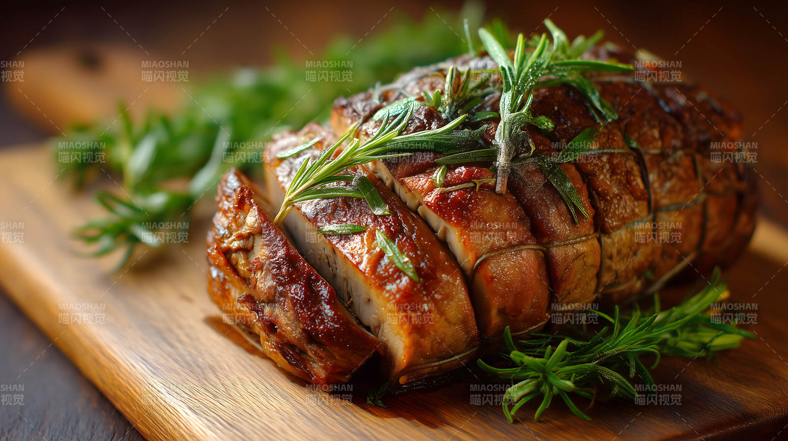 烤肉配迷迭香-图片