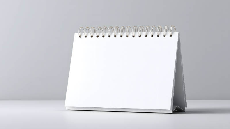 空白日历展示近景特写-图片