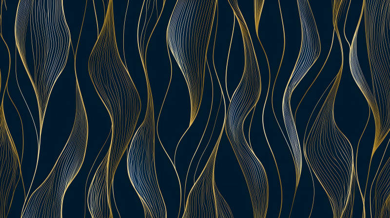 深藍色抽象線條藝術-圖片