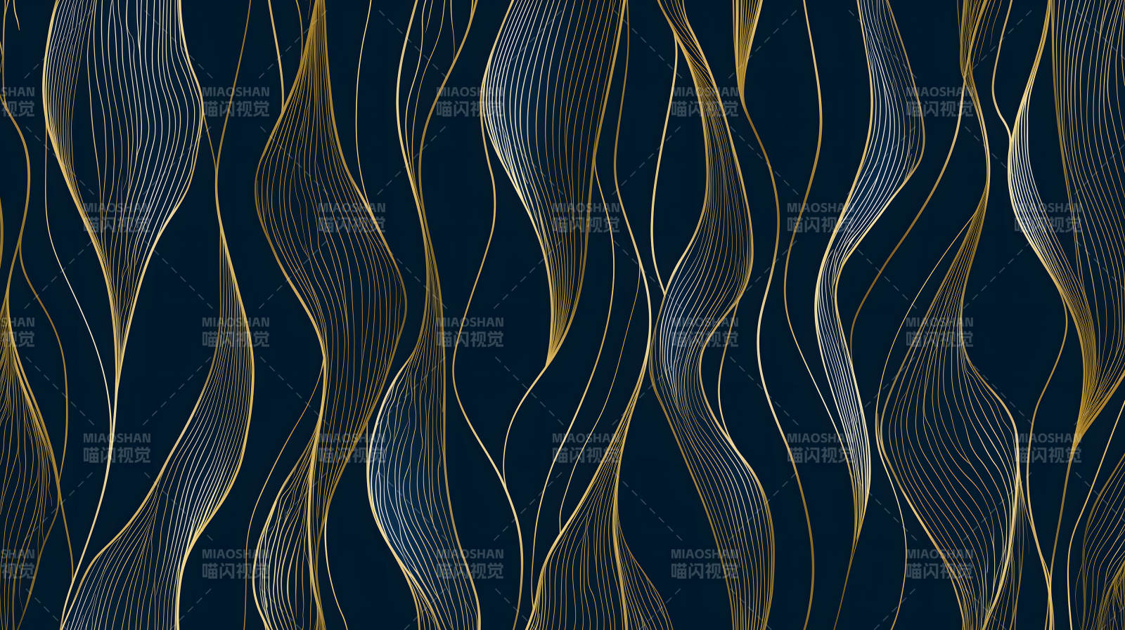 深藍色抽象線條藝術-圖片