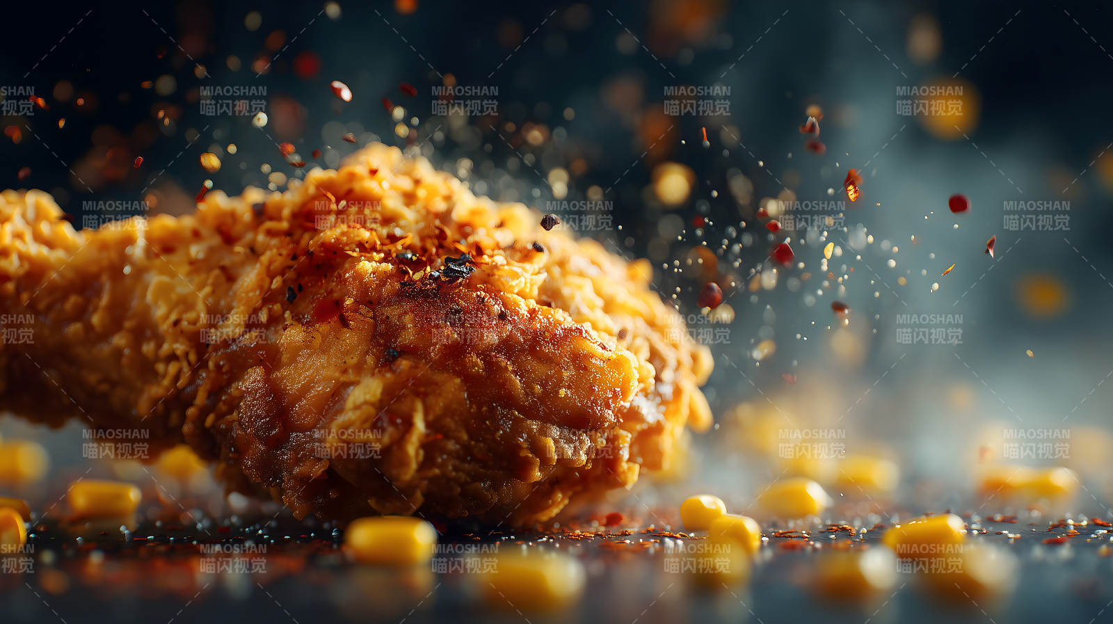 诱人炸鸡特写美食图-图片