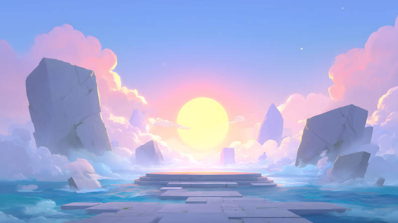 天空之境的宁静景象-图片