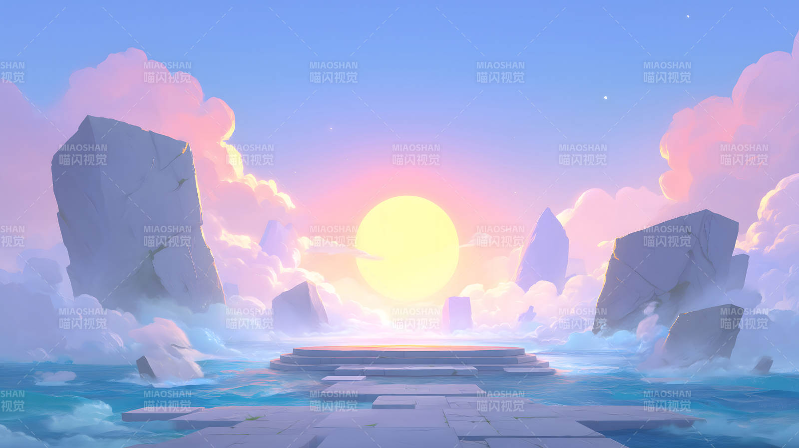 天空之境的宁静景象-图片