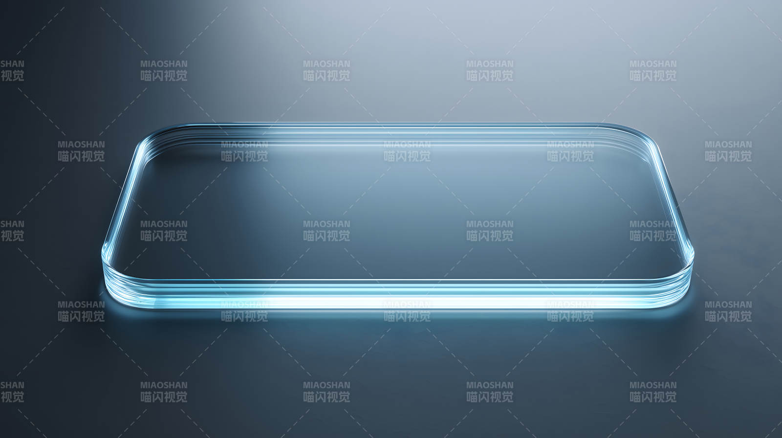 發光的長方形玻璃圖片