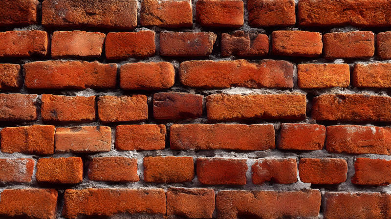 红砖墙壁细节特写纹理粗糙-图片