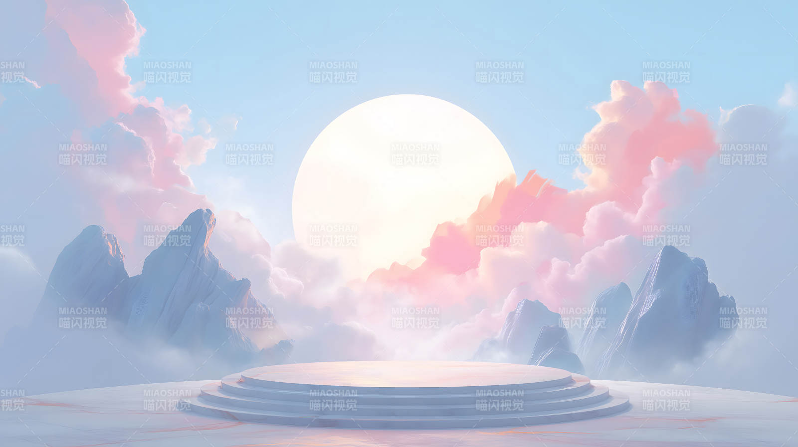 梦幻天空舞台背景-图片