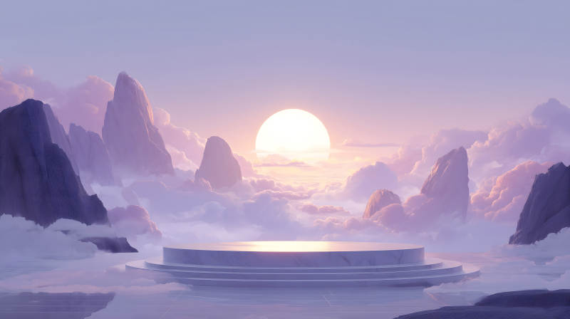 云海仙境日出舞臺-圖片