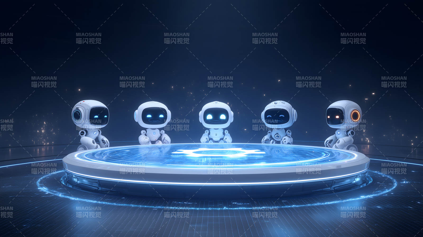 機器人們的未來會議場景-圖片