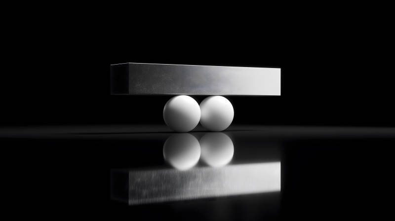 抽象的幾何平衡藝術-圖片