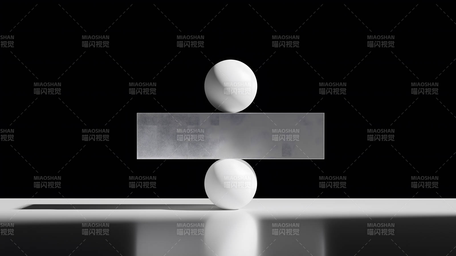 几何平衡构图黑白极简主义-图片