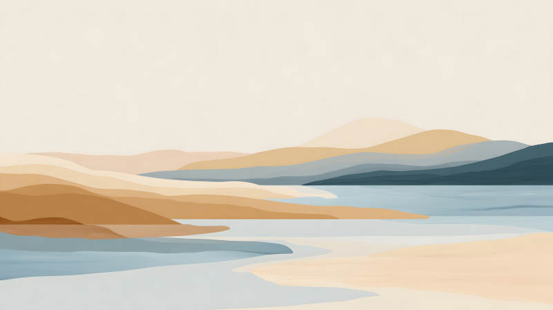 抽象山水风景画-图片