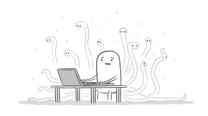 电脑工作的孤独与烦恼-图片