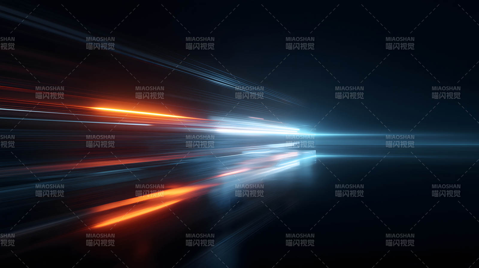 光线交织的抽象科技感画面-图片