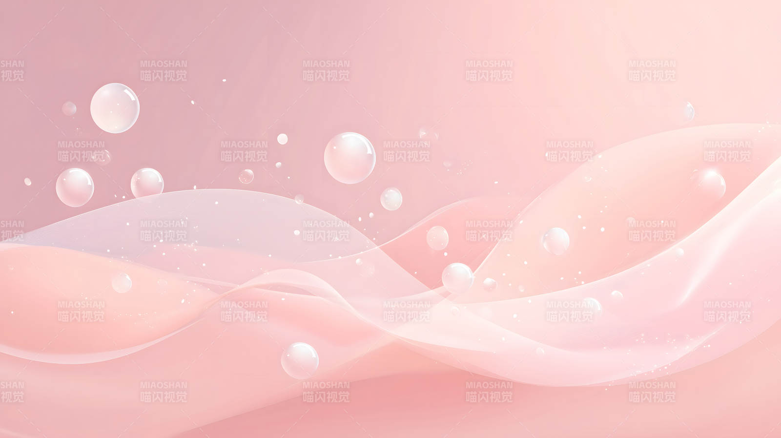 粉色夢(mèng)幻背景氣泡飄動(dòng)柔軟絲滑圖片