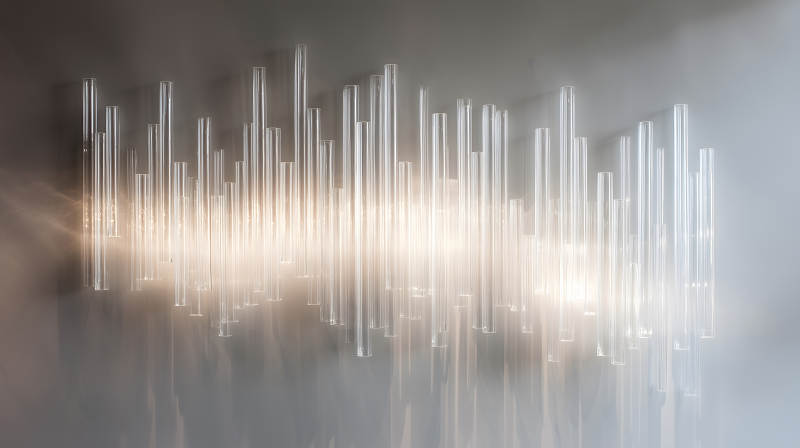 玻璃管灯饰墙面装饰设计-图片