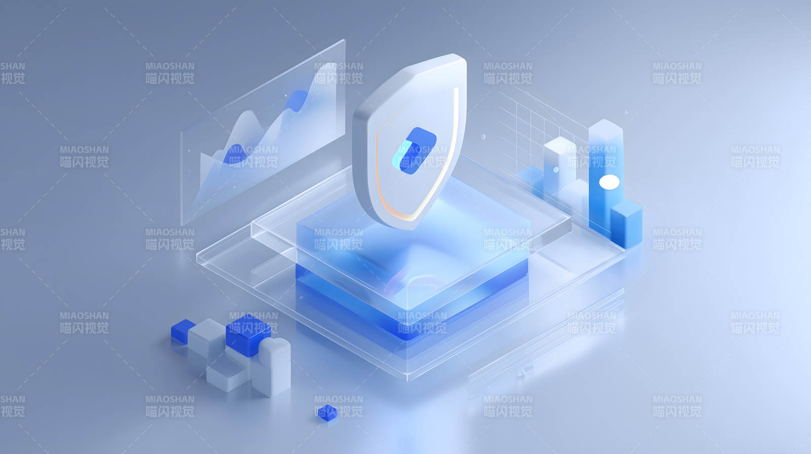 科技感十足的數(shù)據(jù)安全防護-圖片