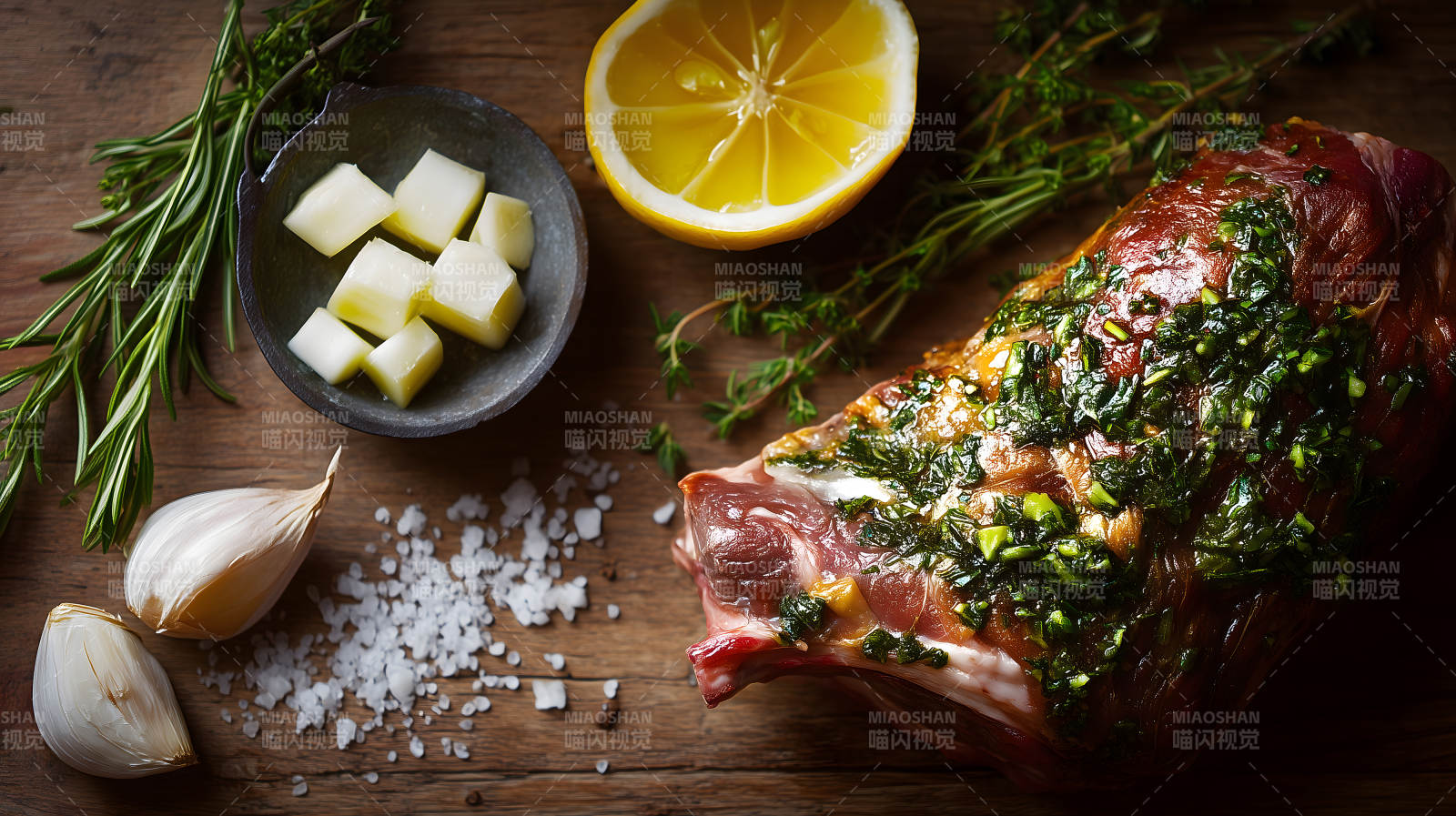 烤肉食材摆拍-图片