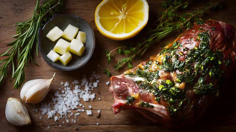 烤肉食材摆拍-图片