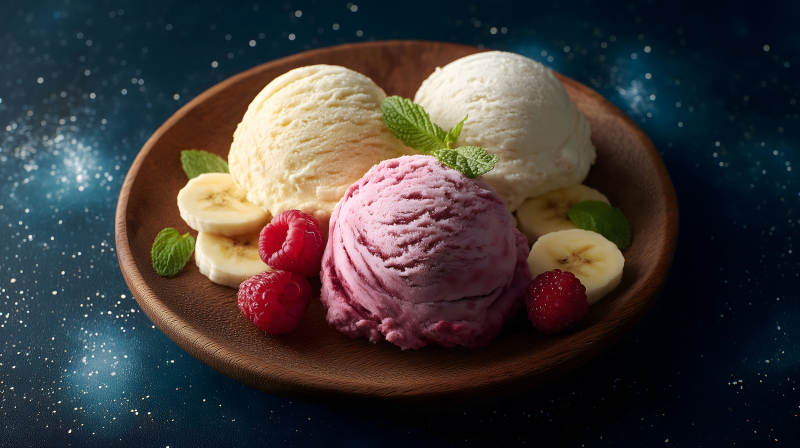 冰淇淋水果拼盘甜蜜诱人-图片