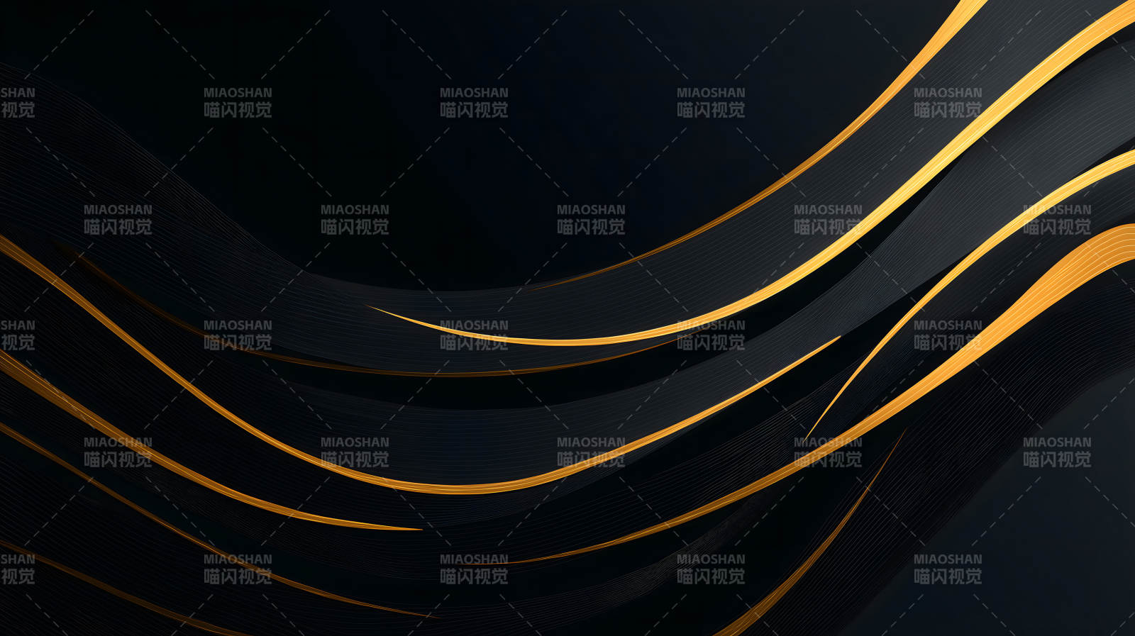 抽象的黑色和金色流动设计-图片