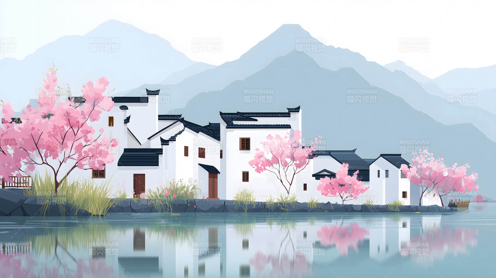 水乡古镇春意盎然-图片