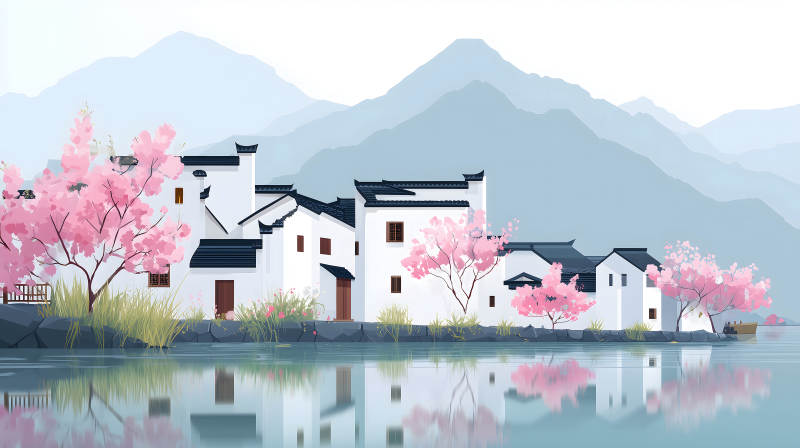 水乡古镇春意盎然-图片