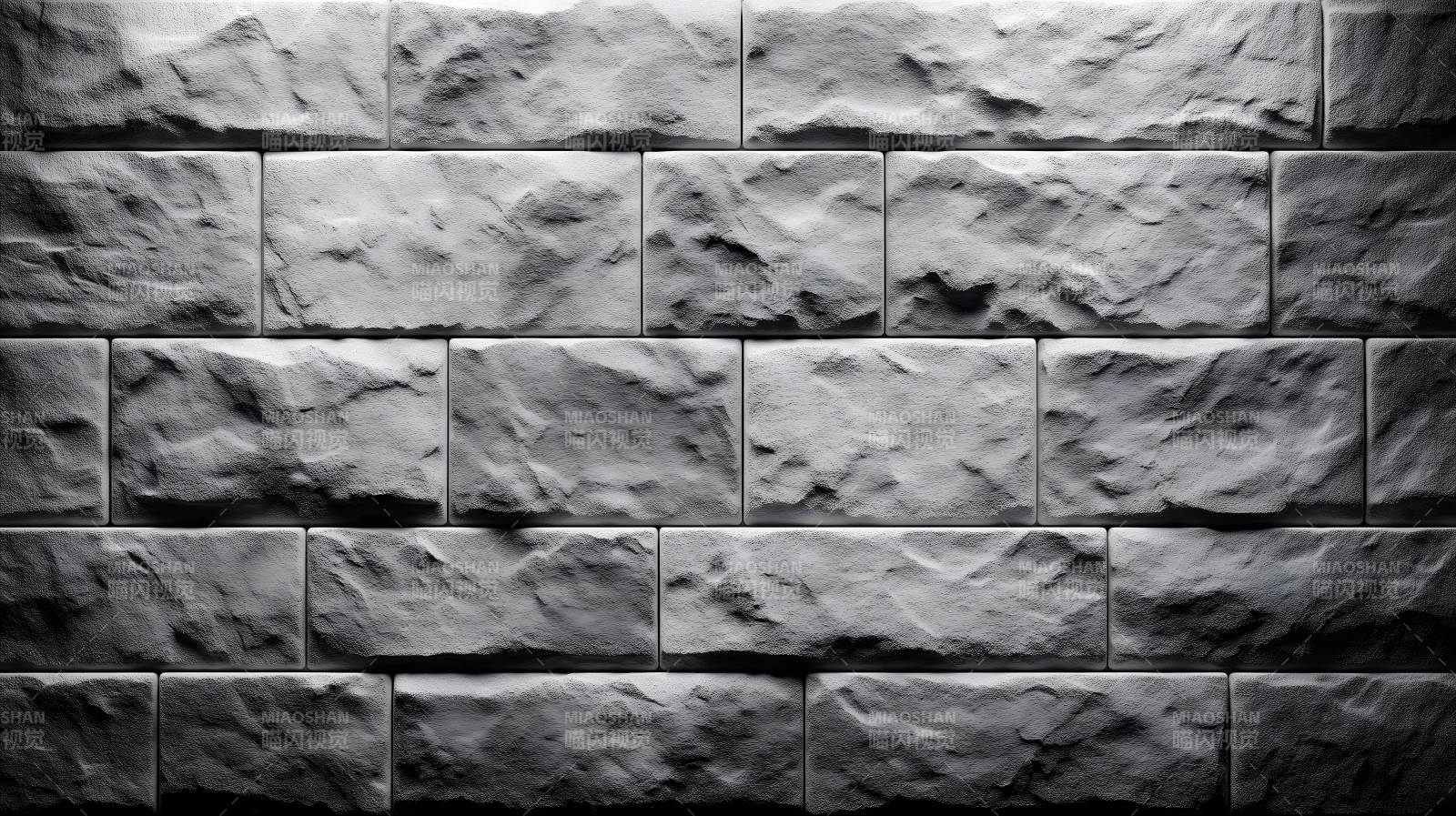 石墙砖块纹理质感强烈光影-图片